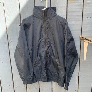 Esprit By Campus Blank Windbreaker Hoodie Packable Tracksuit Navy Blue Size M